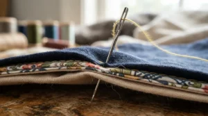 Demonstrating dual-stitch capabilities on combination sewing machines for beginners